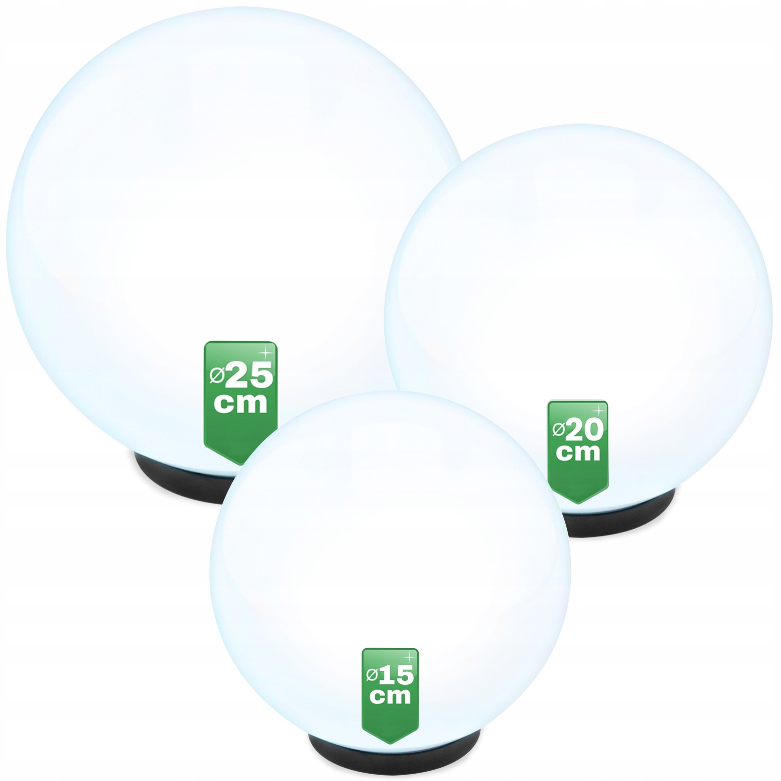 Solárna lampa NNLED, biela, 73 cm, 3 ks.